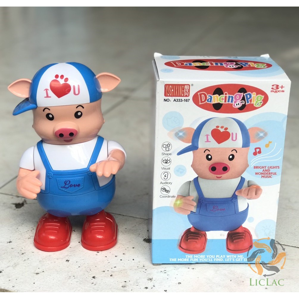 Đồ chơi Chú Heo Peppa Pig Nhún Nhảy ( Có Nhạc và Đèn ) - Đồ chơi Heo Nhảy Múa và Phát Nhạc YUSHIXING A333-167