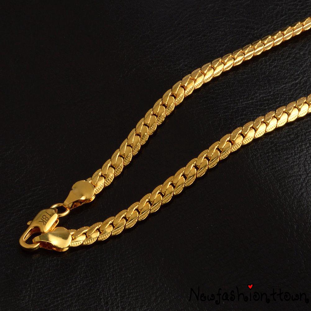 Dây chuyền nam nữ mạ vàng 18K phong cách hip hop 20 inch