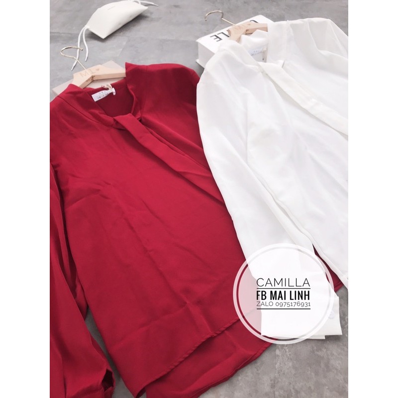 Sơ Mi Voan Lụa Nơ Ngực | BigBuy360 - bigbuy360.vn