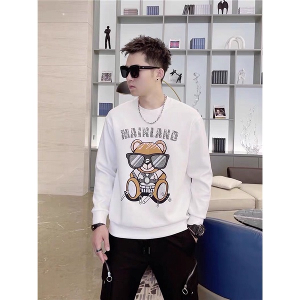 Áo Nỉ Cổ Tròn, Áo Nỉ Gấu Moschino.