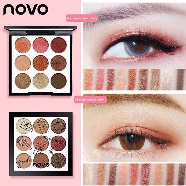 PHẤN MẮT NOVO SMOOTH EYESHADOW PALETTE CHÍNH HÃNG