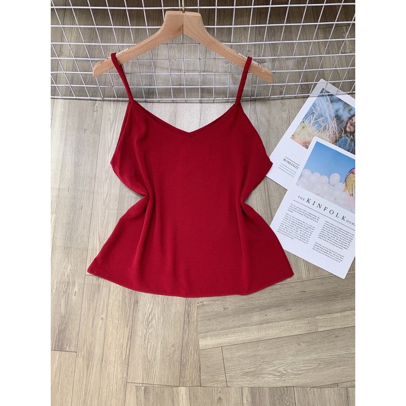 [ Mã WASTAPR giảm 10K đơn 50K] Áo hai dây cổ tim vải đẹp | BigBuy360 - bigbuy360.vn