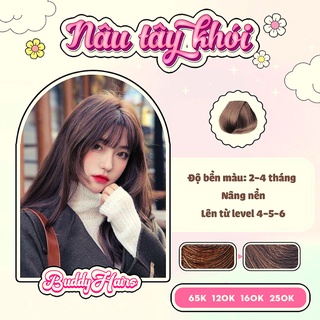 Thuốc nhuộm tóc màu Nâu tây khói không dùng Thuốc tẩy tóc của Buddyhairs, Buddy.hairs
