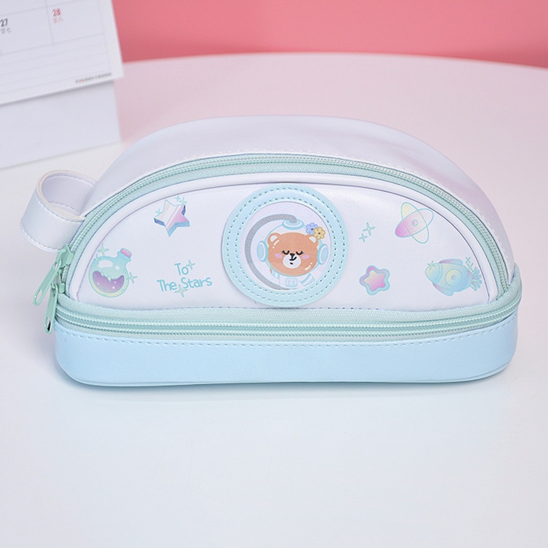 Túi Đựng Bút Cầm Tay Chống Nước Có Khóa Kéo Cho Học Sinh Nam Nữ