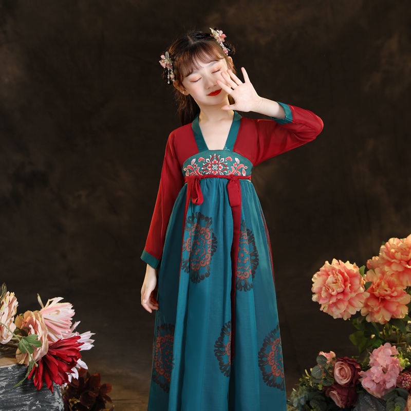 Bộ Hán Phục Phong Cách Trung Hoa Thời Trang Cho Bé Gái 1-6 Tuổi