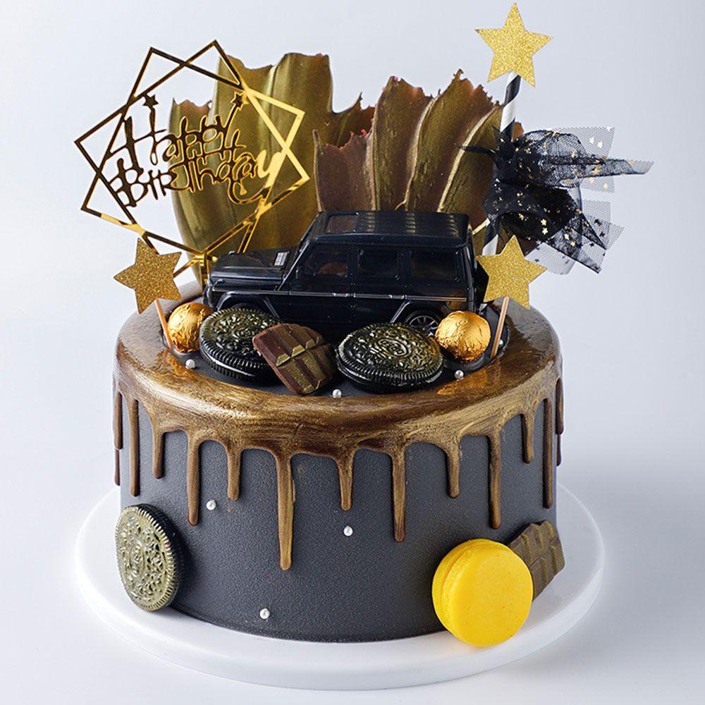 YNATURAL Set 10 Que Tăm Chữ Happy Birthday Trang Trí Bánh Kem