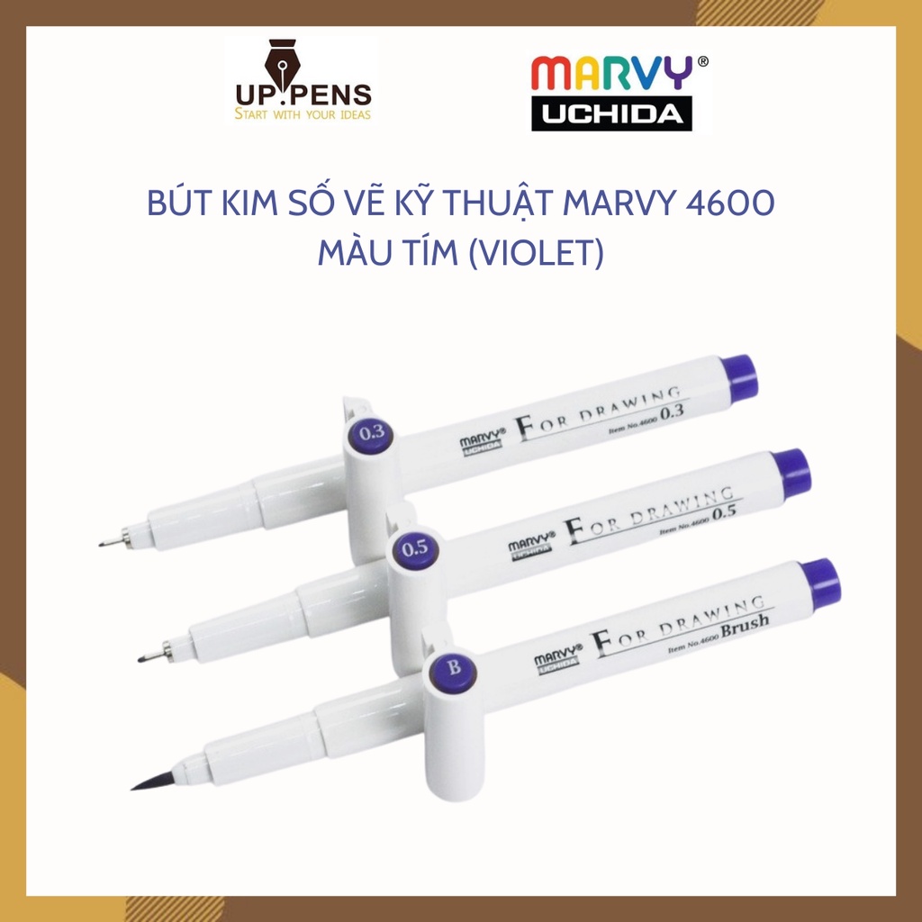 Bút kim số đi nét vẽ kỹ thuật MARVY For Drawing 4600 – Màu tím (Violet)