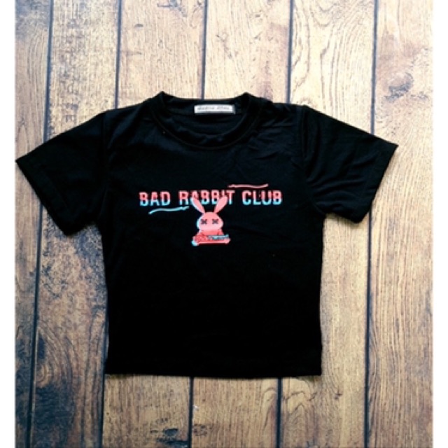 [ Mã WASTAPR giảm 10K đơn 50K] Áo croptop In BAD RABBIT CLUB | BigBuy360 - bigbuy360.vn