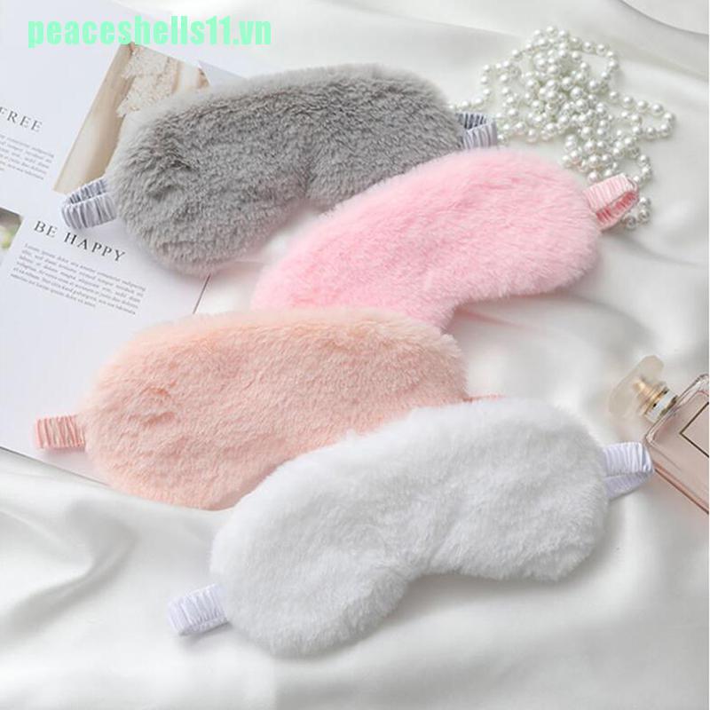 Miếng Bịt Mắt Ngủ Phủ Lông Mềm Mại Chống Trầy Xước