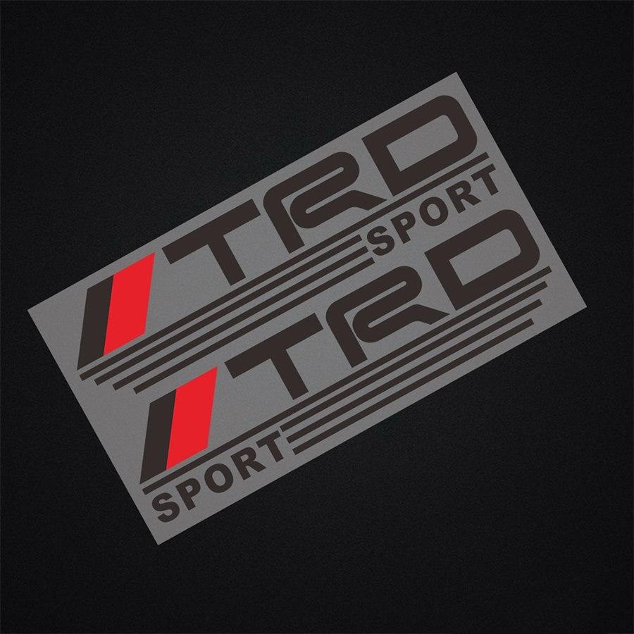 Decal TRD Sport dán gương chiếu hậu xe ô tô - Tem dán gương xe hơi