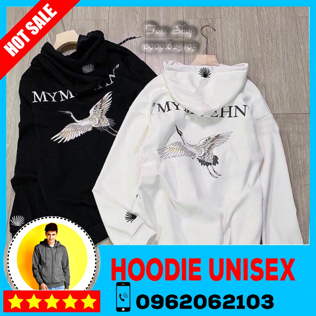 (HOOIDE) ÁO HOODIE NỈ NGOẠI HD850 (Crane - Con Hạc - Kèm Ảnh Thật) | BigBuy360 - bigbuy360.vn