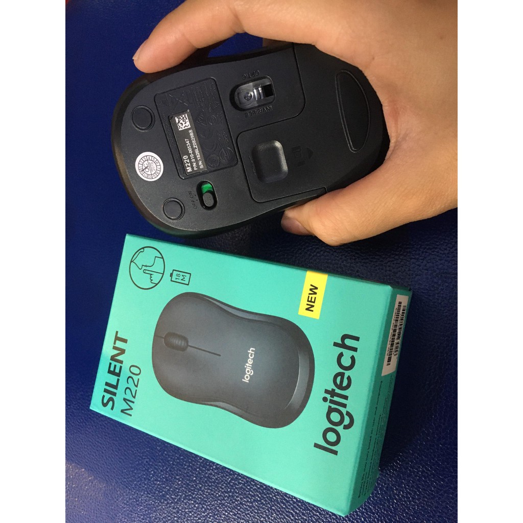 Chuột không dây Logitech M220 không tiếng ồn  - Bảo Hành 12 Tháng