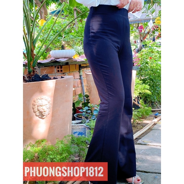 Quần Ống Loe Nữ Cạp Cao Dáng Dài, Quần dài Ống Loe lên From Xinh Tôn Dáng ảnh thật tự chụp #phuongshop1812