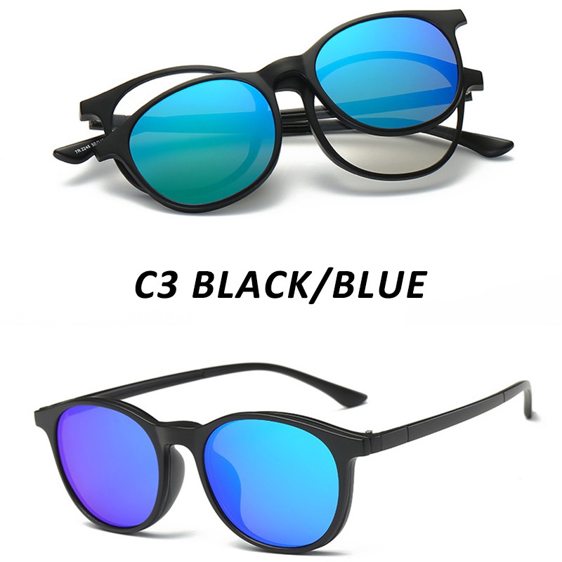 High Quality Germany TR-90 Magnetic Clip On Polarized Sunglasses Women/Men