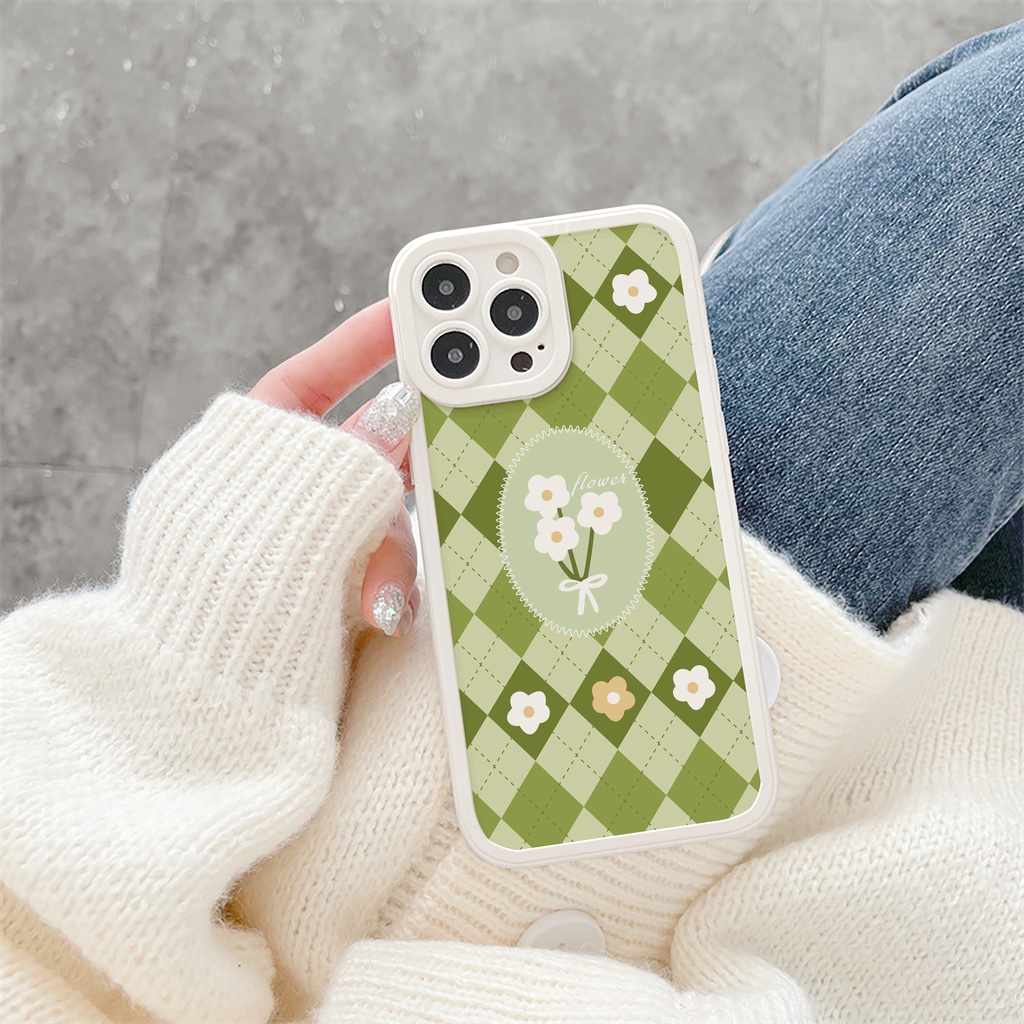 Ốp lưng iphone Green Tulip bóng cạnh vuông 6/6plus/6s/6splus/7/7plus/8/8plus/x/xs/11/12/13/14/pro/max/promax/plus