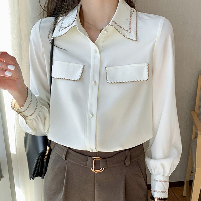 Áo Sơ Mi Trắng Thời Trang Mùa Xuân Thanh Lịch 2021