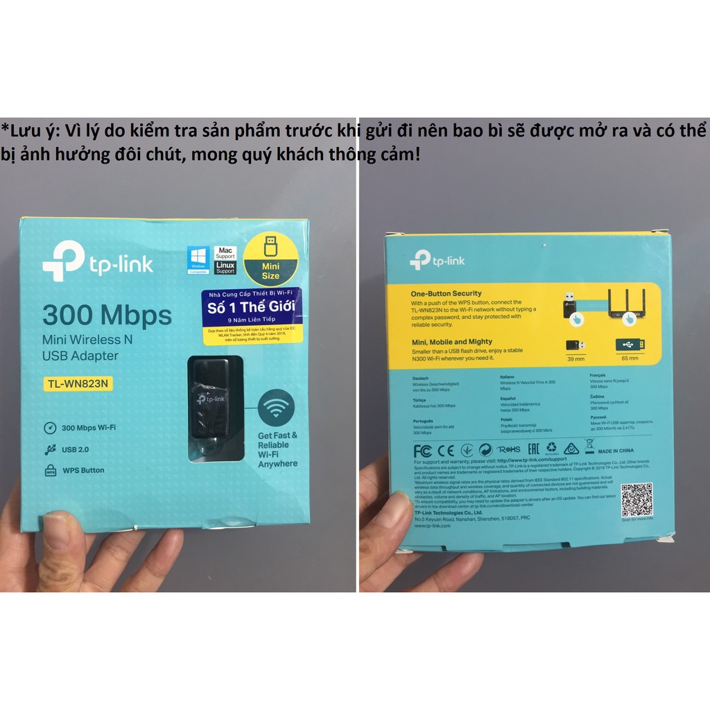 USB wifi /bộ thu wifi thương hiệu tp-link TL-WN725N / TL-WN823N / Archer T2U