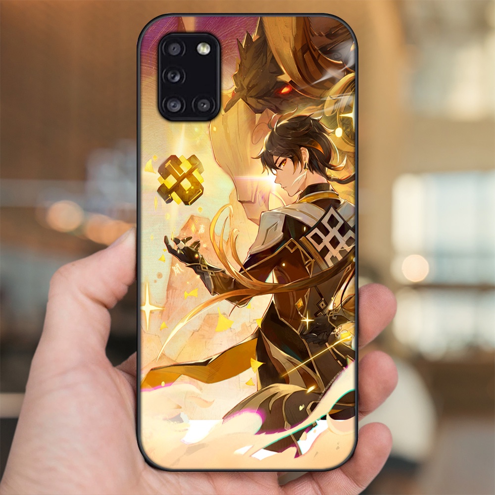 Ốp lưng Samsung A31 viền đen in hình Zhongli Genshin Impact