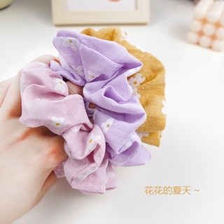 Dây buộc tóc, cột tóc scrunchies bông hoa dễ thương