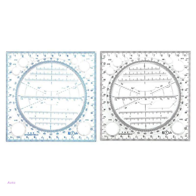 Thước Đo Vẽ Đa Năng Hình Tròn/Hình Học Tiện Dụng