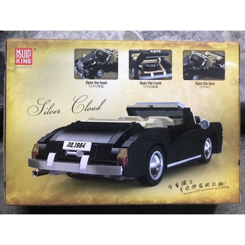 Lắp ráp mô hình technic Mould King 10006 Xếp Hình Xe Cổ Rolls-Royce 1964 Sliver Cloud 1096 Mảnh