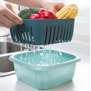 BỘ RỔ NHỰA KÈM CHẬU CÓ NẮP ĐẬY 3IN1