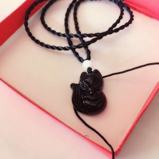 Vòng cổ hồ ly đen siêu chuất"sss