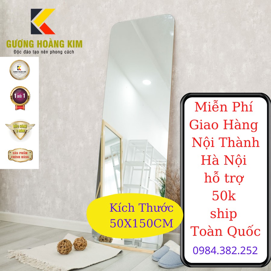 Gương soi toàn thândán tường hoặc treo tường đẹp cap cấp kích thước 40x150cm  50x150 cm - guonghoangkim - Mirror