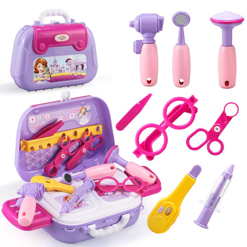 Mỹ phẩm trẻ em Disney Mô phỏng nhà bếp Doctor Injection Bộ ba lô đồ chơi cho bé gái