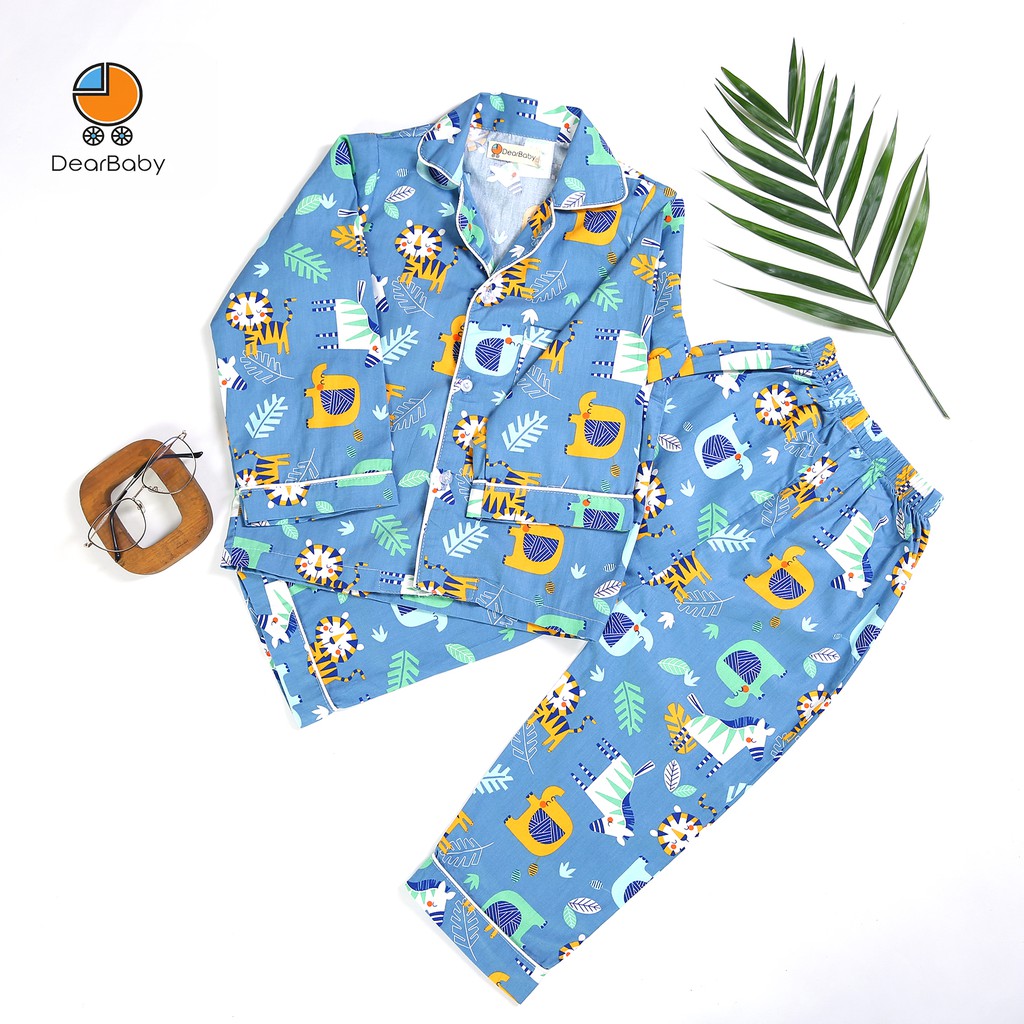 Set Pijama Họa Tiết Ngựa Và Sư Tử Cho Bé DearBaby P-03