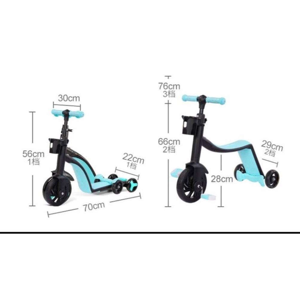 Xe Đạp, Xe Scooter, Xe Biến Hình  3 in1 Cho Bé Chính Hãng Bảo Hành 1 Năm