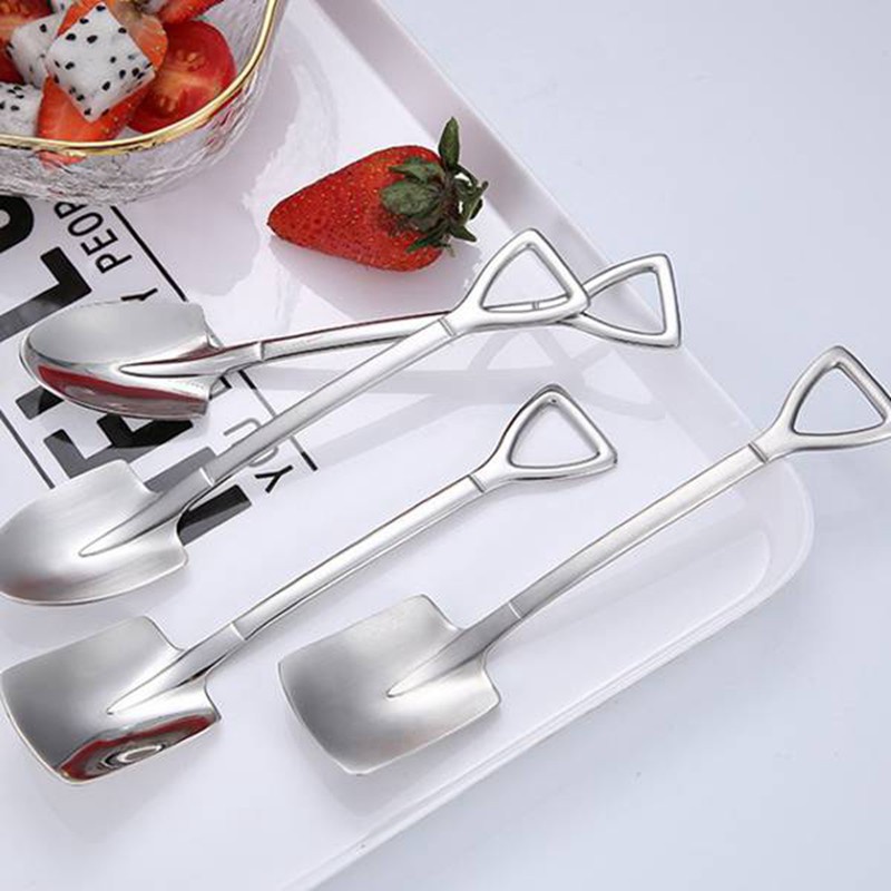 10PC Stainless Steel Coffee Spoon Set Dessert Spoon Gift-Pointed