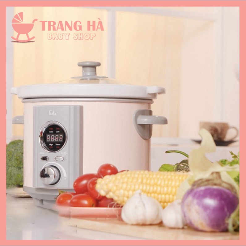 𝑪𝑯𝑰́𝑵𝑯 𝑯𝑨̃𝑵𝑮 NỒI NẤU CHẬM THÔNG MINH HẸN GIỜ  2.5L - SLOW 4 - FB9125MH (MÀU HỒNG)