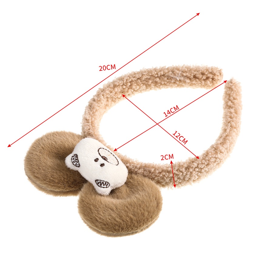 Băng đô cài tóc hình chú gấu nhồi bông mềm mại phong cách Hàn Quốc xinh xắn