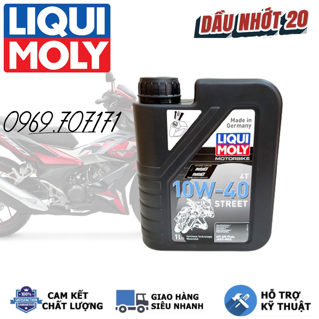Nhớt tổng hợp cao cấp cho xe số,côn tay Liqui Moly Street 10w40