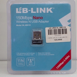 USB Thu Phát Wifi siêu nhỏ chuẩn N 150Mbps LB-LINK BL-WN151 BH 12 Tháng