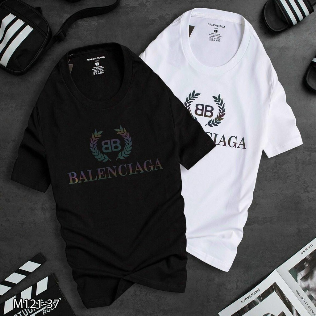 [COMBO MUA 1 ÁO TẶNG 1 MŨ TRƠN LƯỚI THỜI TRANG ] Áo phông Balen.cia chất liệu cotton , áo phông Unisex thời trang | BigBuy360 - bigbuy360.vn