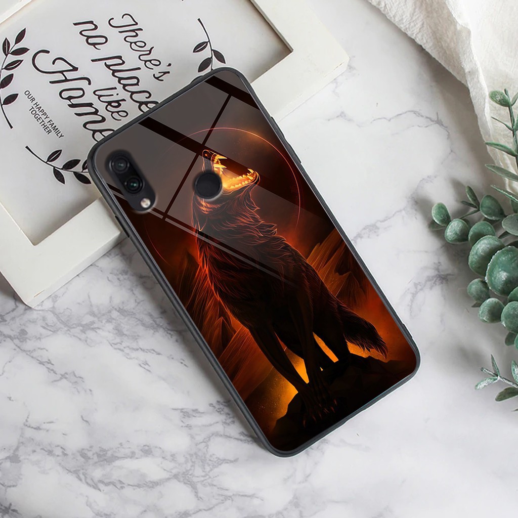 Ốp lưng kính CƯỜNG LỰC điện thoại XIAOMI REDMI 7 - NOTE 7 in hình hổ báo Doremon Case