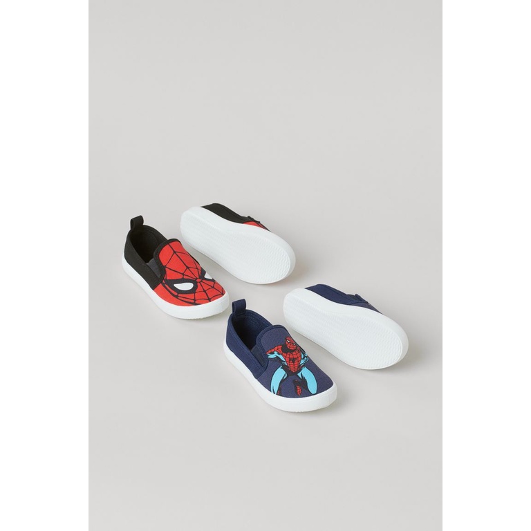 Set 2 đôi giày slip on spider man HM H&amp;M_hàng chính hãng authentic