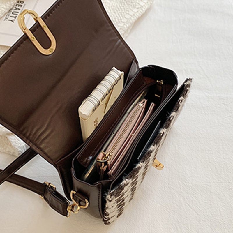 Túi đeo chéo vai IELGY họa tiết houndstooth thời trang hàn quốc