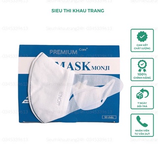 Khẩu trang monji 3d mask khẩu trang y tế trắng công nghệ nhật bản hàng chính hãng kháng khuẩn, chống bụi mịn