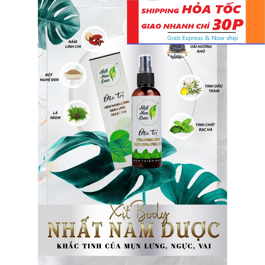 Xịt Mụn Lưng - Đùi - Ng ực - Mông - Viêm Nang Lông Nhất Nam Dược 100ml