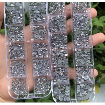 ĐÁ TRANG TRÍ  NAIL MÀU TRẮNG, MÀU HOA, MIX MÀU