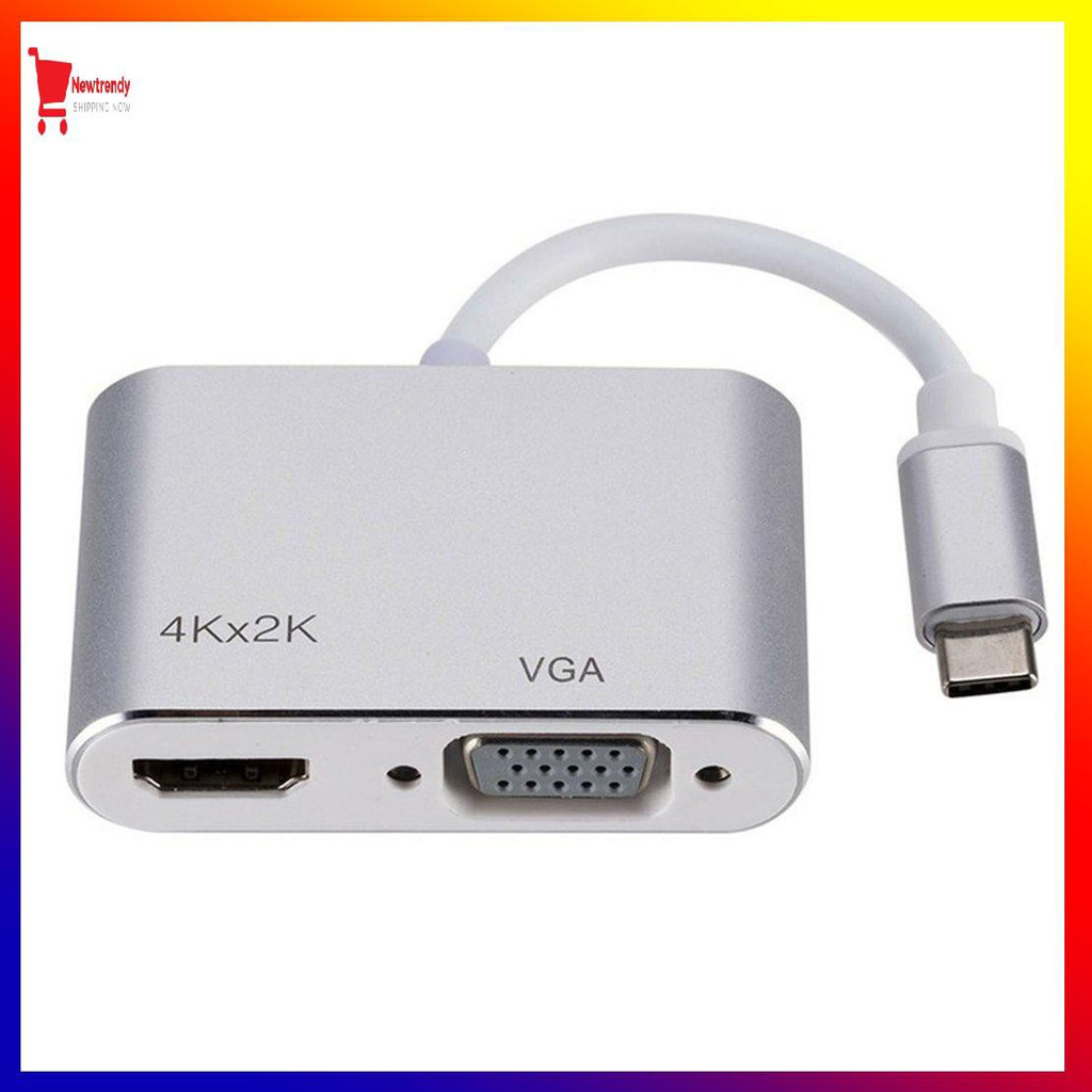 Dây Cáp Chuyển Đổi Màn Hình Máy Tính Type-C Sang Hdmi + Vga Mã 0601