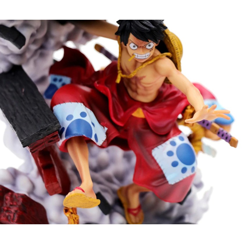 Mô hình Figure one piece Luffy Gear 3 màu tím bóng lớn 42Cm