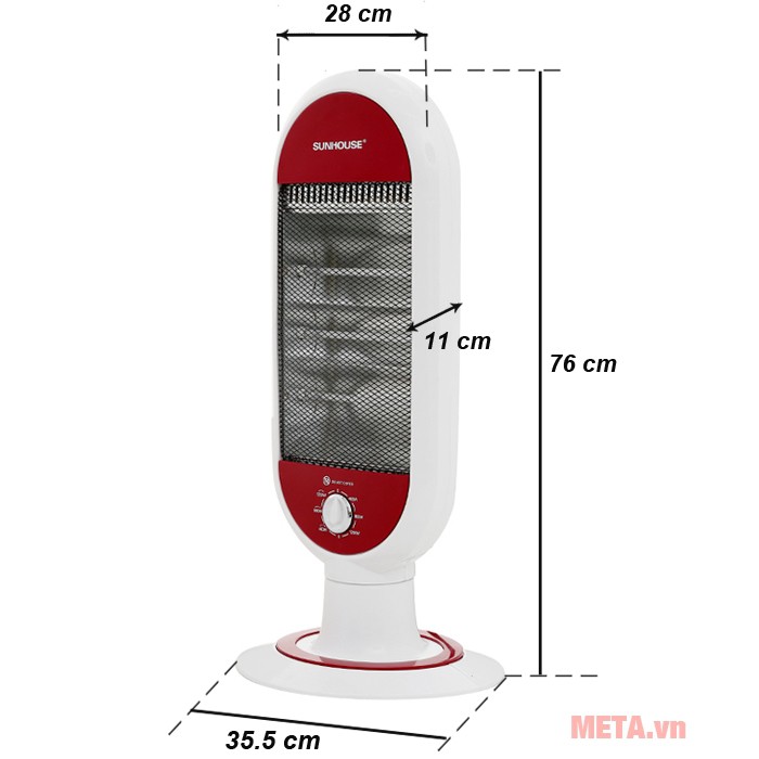 Đèn sưởi 3 bóng Sunhouse SHD7016, Máy sưởi sunhouse SHD7013, tốc độ làm ấm nhanh, tỏa nhiệt đều