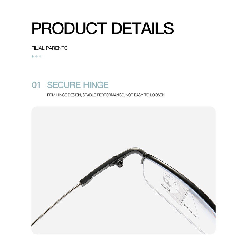 Kính đọc sách chống ánh sáng xanh cho nam đổi màu thông minh ngoài trời kính đọc sách thoải mái của phụ nữ Khi mặt trời đổi màu thành kính râm +1.00+15.0+2.00+2.50+3.00+3.50