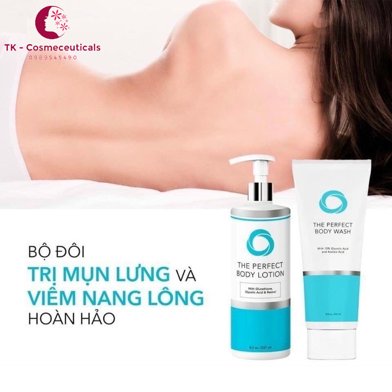The Perfect Body Lotion / Body Wash Trắng Da Chống Già, Da Mụn, Sừng Nang Lông Hiệu Quả
