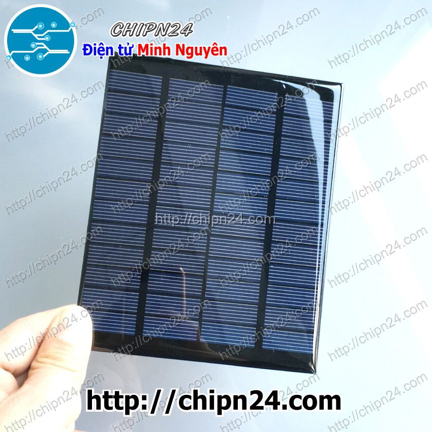 [1 CÁI] Tấm pin NLMT 12V 2W (136x110mm) (Tấm pin Năng Lượng Mặt Trời, Solar Power, Solar Panel)