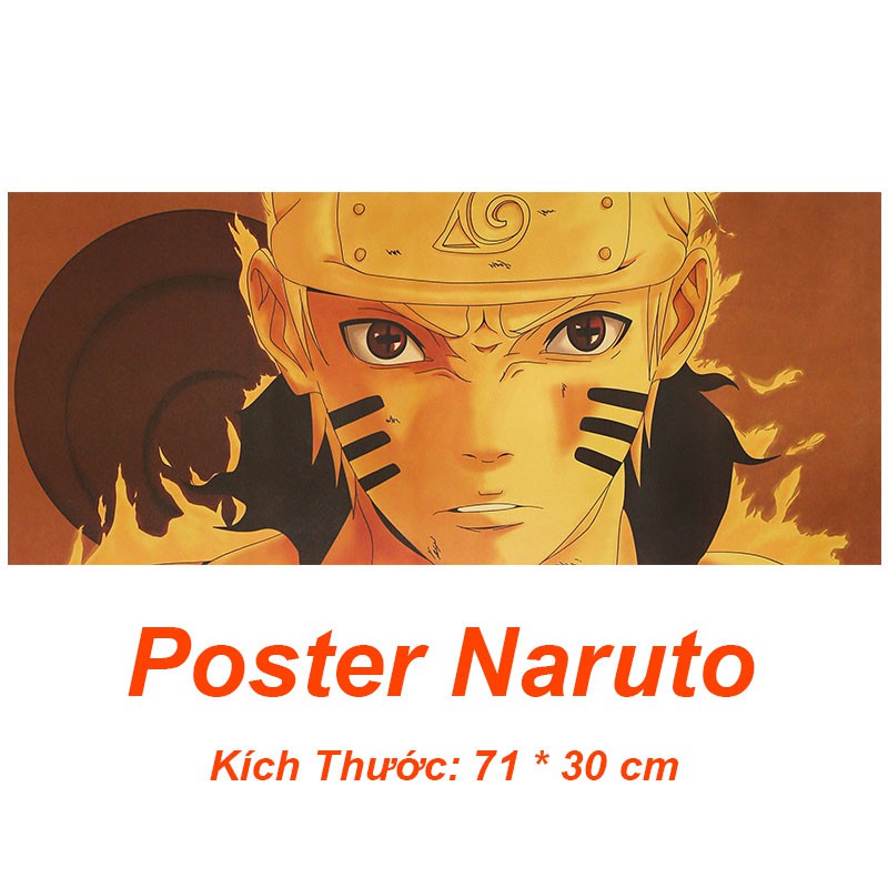 [Có Sẵn] Poster dán tường Anime Naruto Dán Tường trang trí, Nhân Vật Naruto cỡ lớn 71 * 30 cm